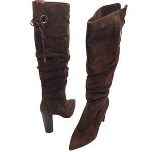 PAIGE Brown Heeled Boots